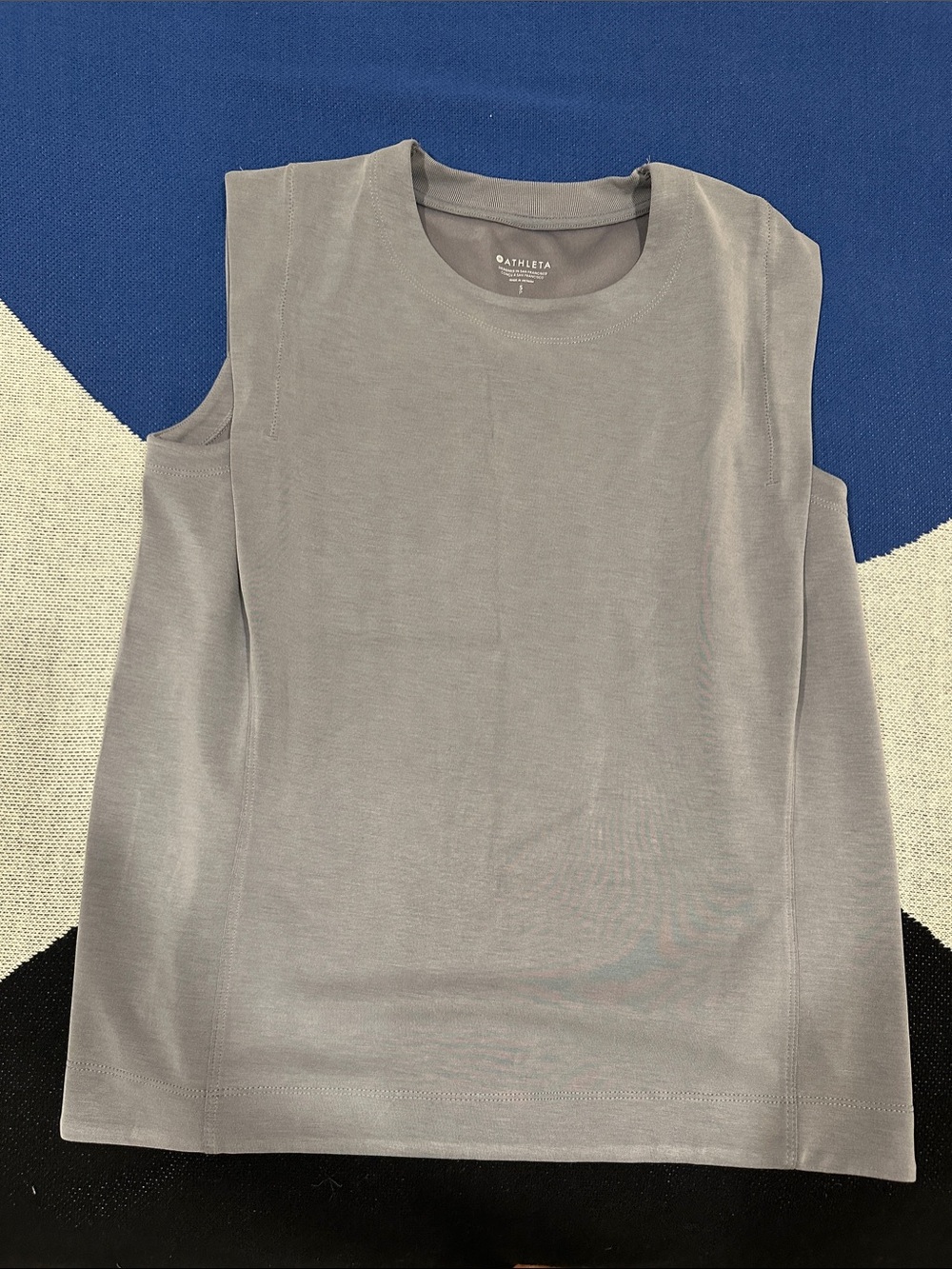 Athleta Women's Seasoft Light Gray Blue Sleeveless Tank